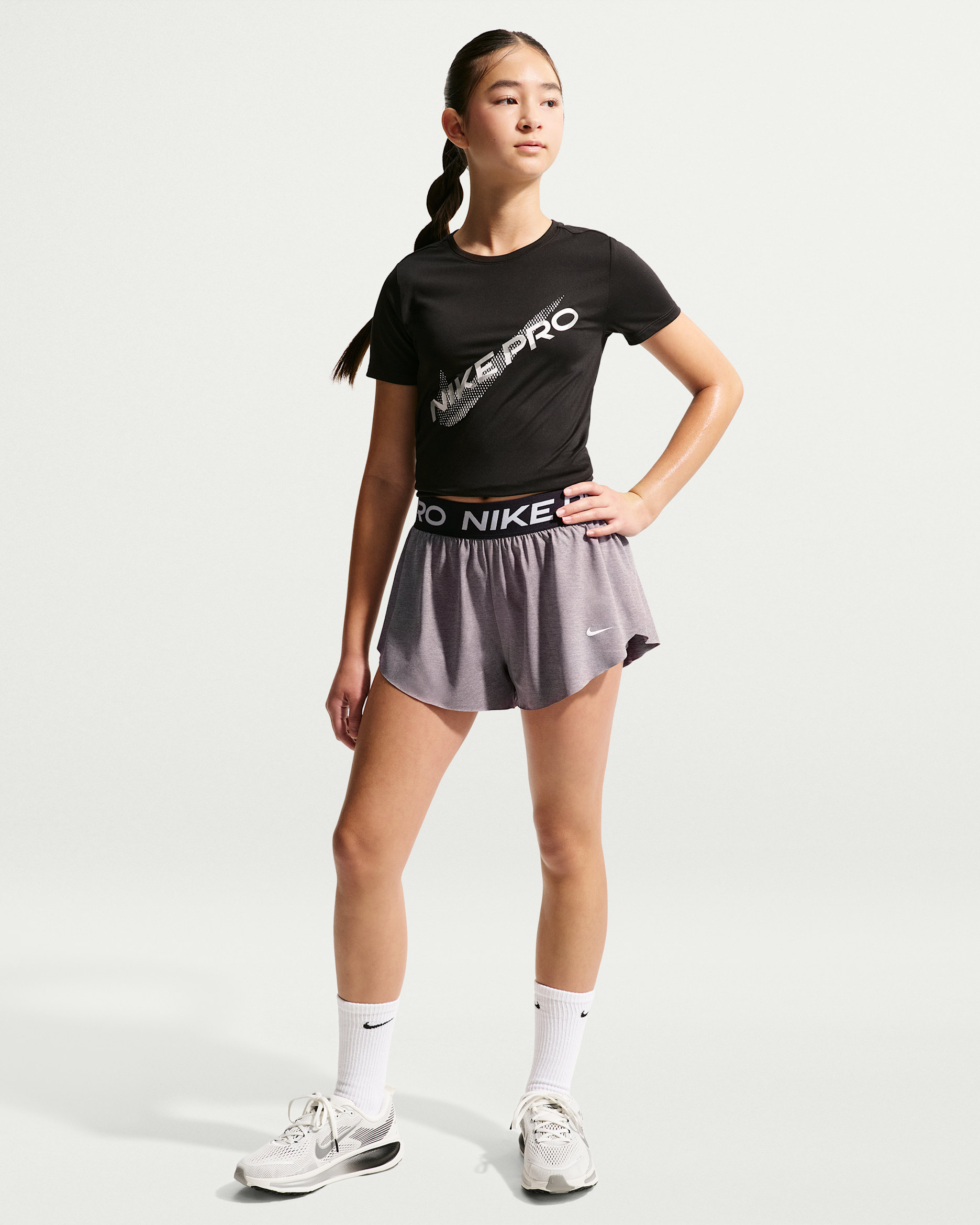 Nike Pro Big Kids' (Girls') Dri-FIT 2-in-1 Shorts. Nike.com